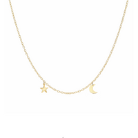 Asher Mini Star and Moon Necklace