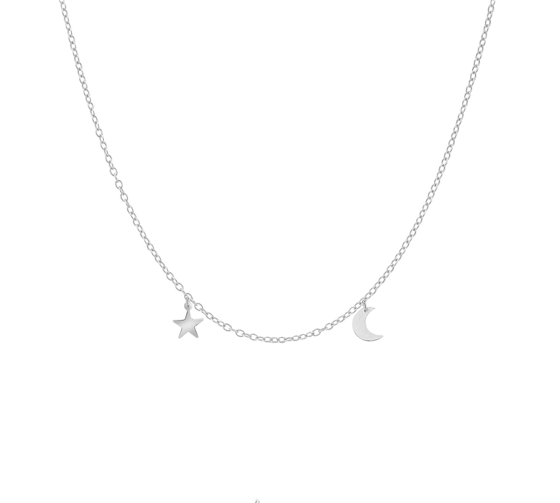 Asher Mini Star and Moon Necklace