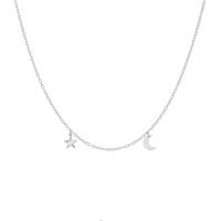 Asher Mini Star and Moon Necklace