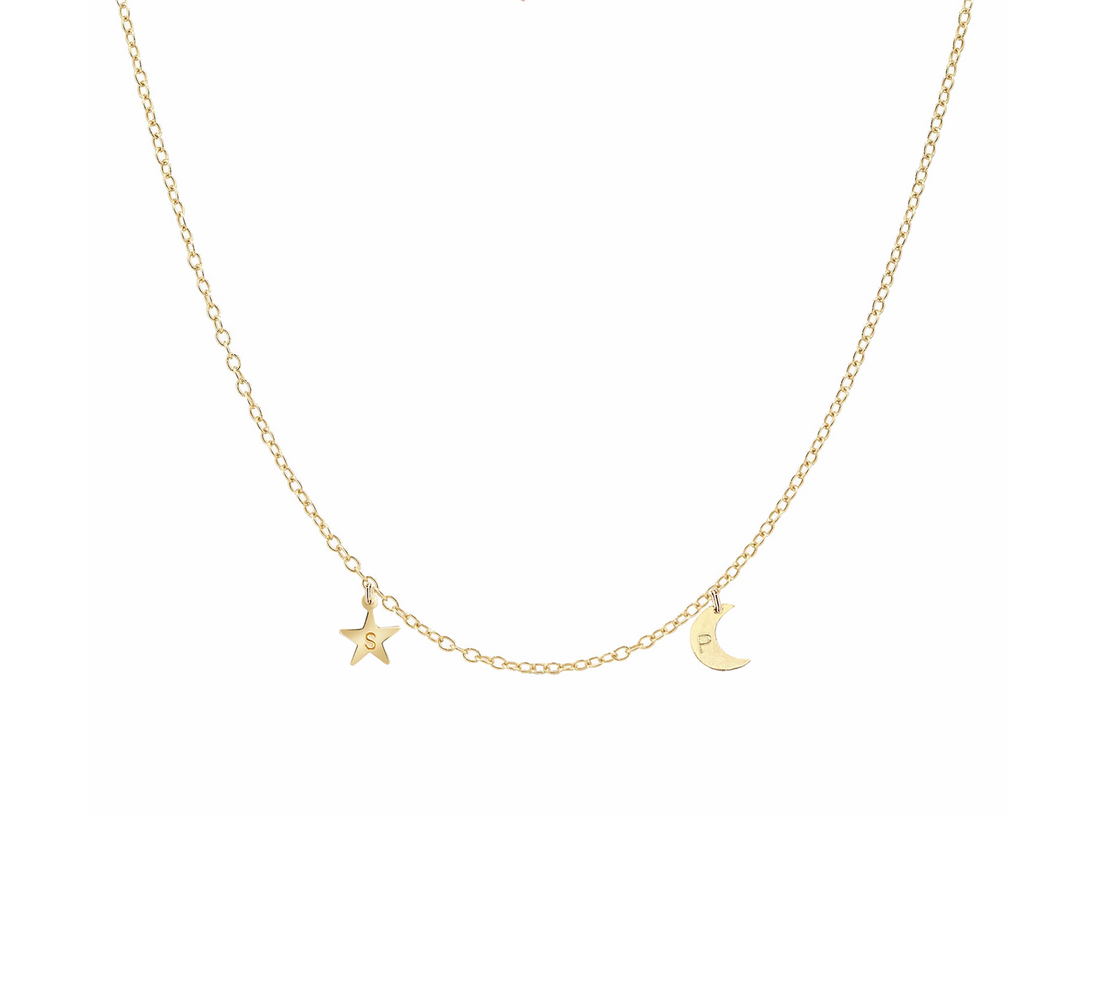 Asher Mini Star and Moon Necklace