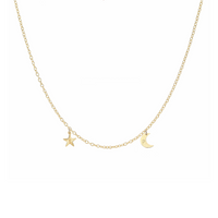 Asher Mini Star and Moon Necklace