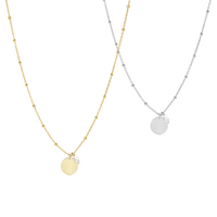 Aria Pearl Disc Necklace