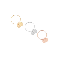 Mini Disc Initial Ring - Gold, Silver, Rose Gold >>