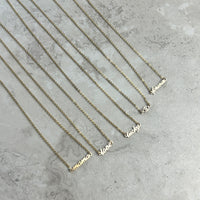 Script Word Necklace