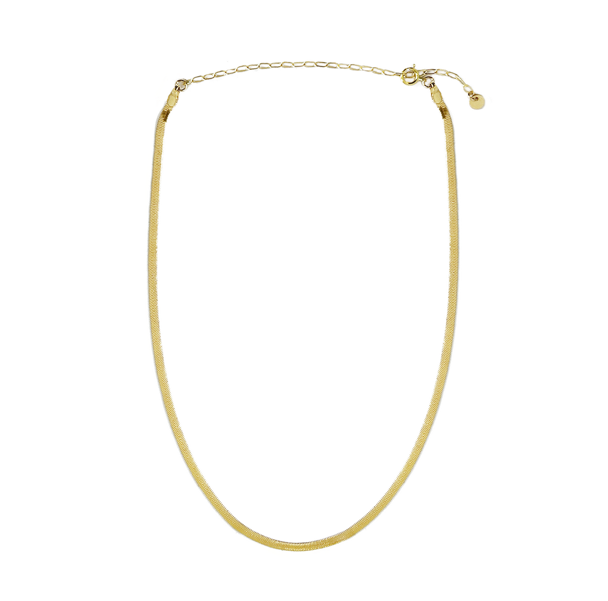 Yellow gold best sale herringbone chain