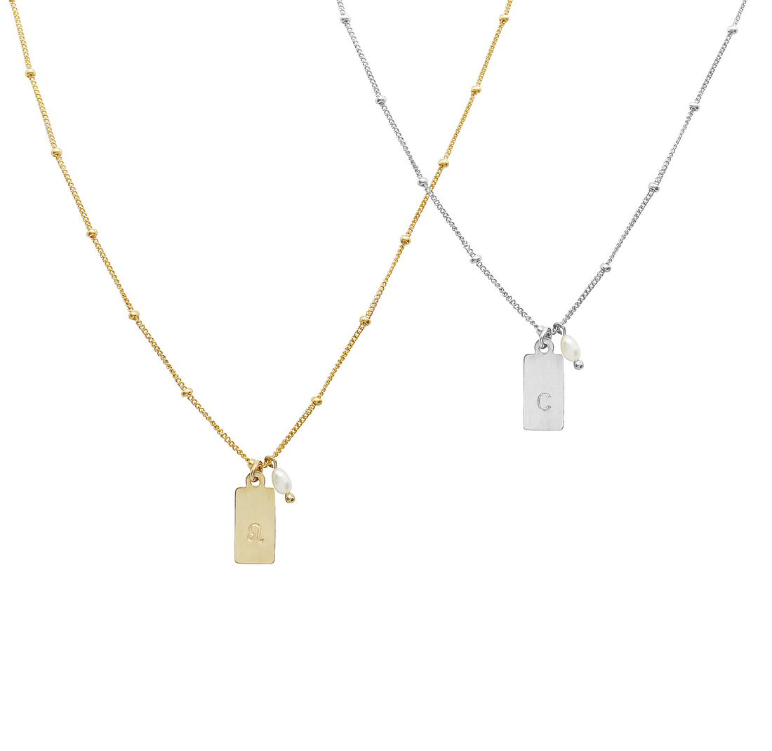 Aria Tag and Pearl Necklace