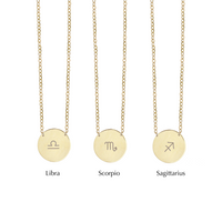 Zodiac Disc Necklace