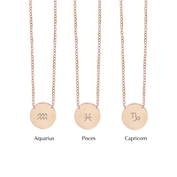 Zodiac Disc Necklace