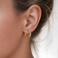 Paris Thick Hoop earring, 3 sizes - Gold, Silver >>>