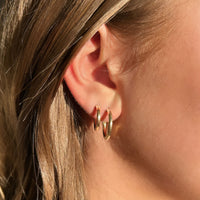 Paris Thick Hoop earring, 3 sizes - Gold, Silver >>>