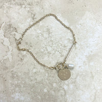Penny Pearl and Disc Bracelet - Gold, Silver >>