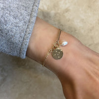 Penny Pearl and Disc Bracelet - Gold, Silver >>