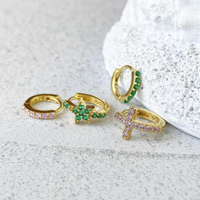 Dillon Emerald Star Hoop