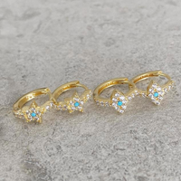 Dillon Crystal Turquoise Eye Hoop