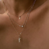 Aria Charm Letter Necklace