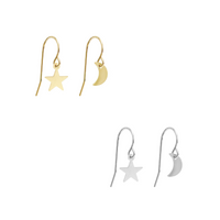 Asher Mini Moon and Star Earrings