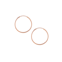 Ray Fine Hoop Earrings in Rose Gold Color
