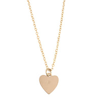 Heart Initial Necklace 18/20" Thicker Chain in Gold Color