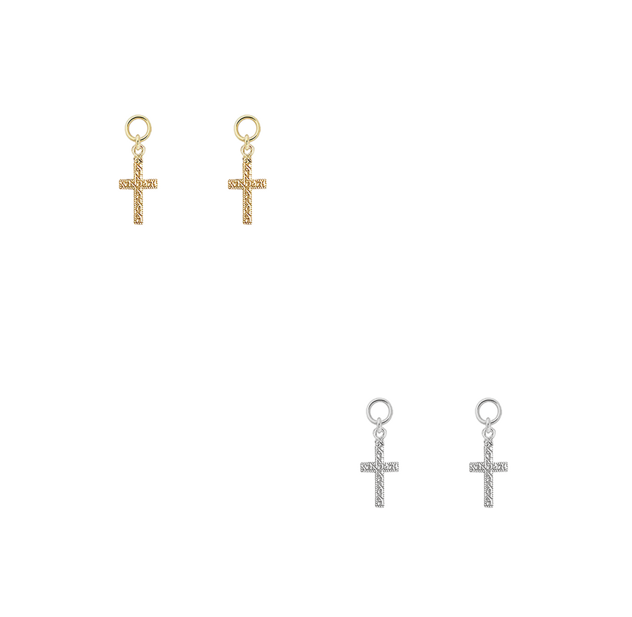 Georgia Cross Earring Charm - Gold,Silver >>>