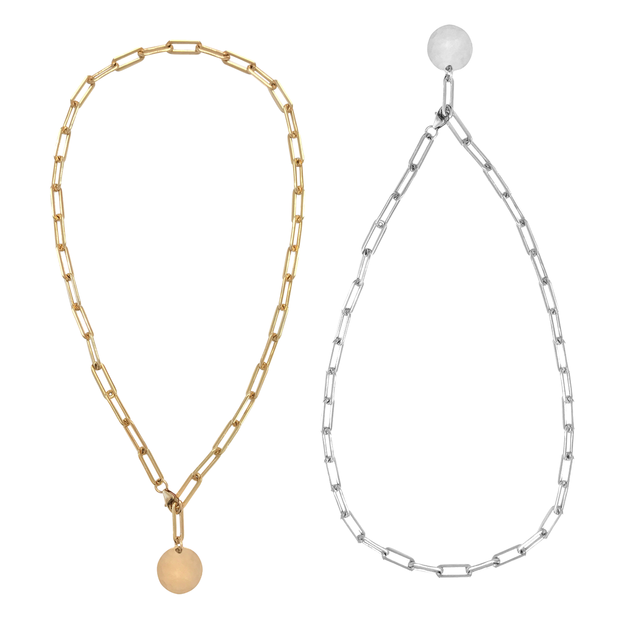 Heavy Chain Adjustable Choker Gold and Silver Online Misuzi