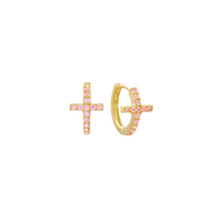 Dillon Pink Cross Hoop
