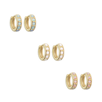 Dillon Romy Opal Hoop - Blue, White, Pink