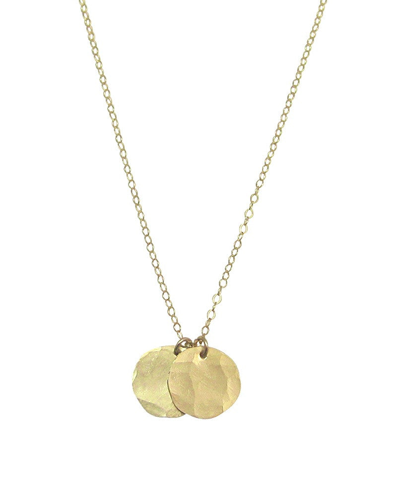 Hammered clearance gold necklace