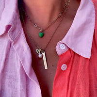 Green Turquoise Heart Charm