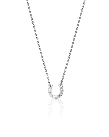 Lucky Horseshoe Necklace in Gold or Silver Colors