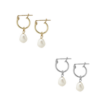 Kitt Pearl Hoop - Gold, Silver >>