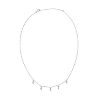 Lola Crystal Drop Necklace - Gold, Silver >>