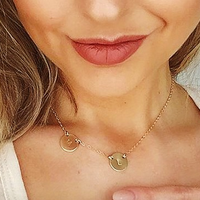 The Lulu Necklace Small Initial Necklace in Gold