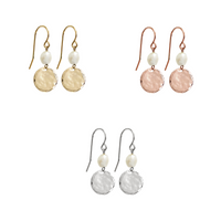 Luna Pearl Earring- Gold, Silver, Rose Gold >>