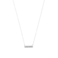 The Maya Mini Bar Initial Necklace 18/20" Gold, Silver