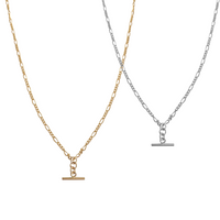 Nikki Fob Necklace - Gold, Silver >>