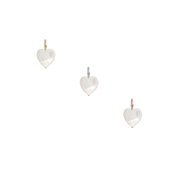 Pearl Heart Charm - Gold,Silver, Rose Gold >>>