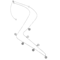 The Pepper Short Multi Disc Necklace in Silver