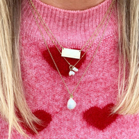 Nadia - Love Bar Necklace - Gold, Silver, Gold Silver, Rose gold >>