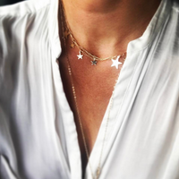 Stevie Multi Star Disc Necklace