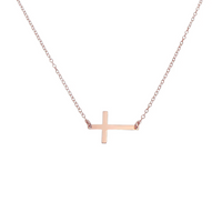 Cross Necklace - Gold, Silver, Rose