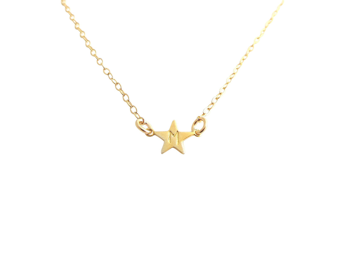 Stella Mini Star Initial Necklace