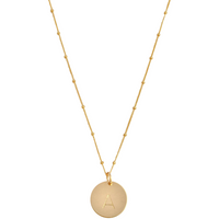 The Aria Large - Disc Necklace on Bead Chain 18"