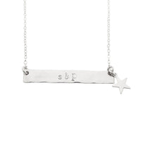 The Romy I.D. Bar Necklace with Star or Heart Silver