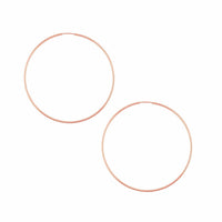Ray Fine Hoop Earrings in Rose Gold Color-