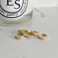 Dillon Romy Opal Hoop - Blue, White, Pink