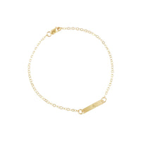 Maya - Mini Bar Initial Bracelet