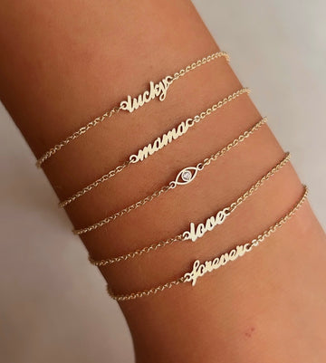Script Word Bracelets