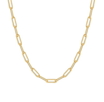 Karma Heavy Metal Chain Necklace - Gold, Silver >>