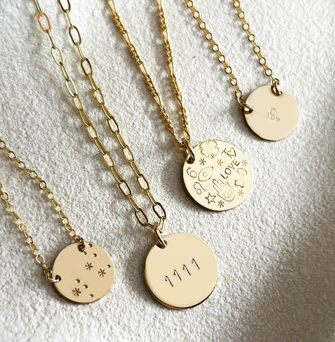 Willow - Double Disc Name Necklace - Gold, Silver, Rose Gold >>