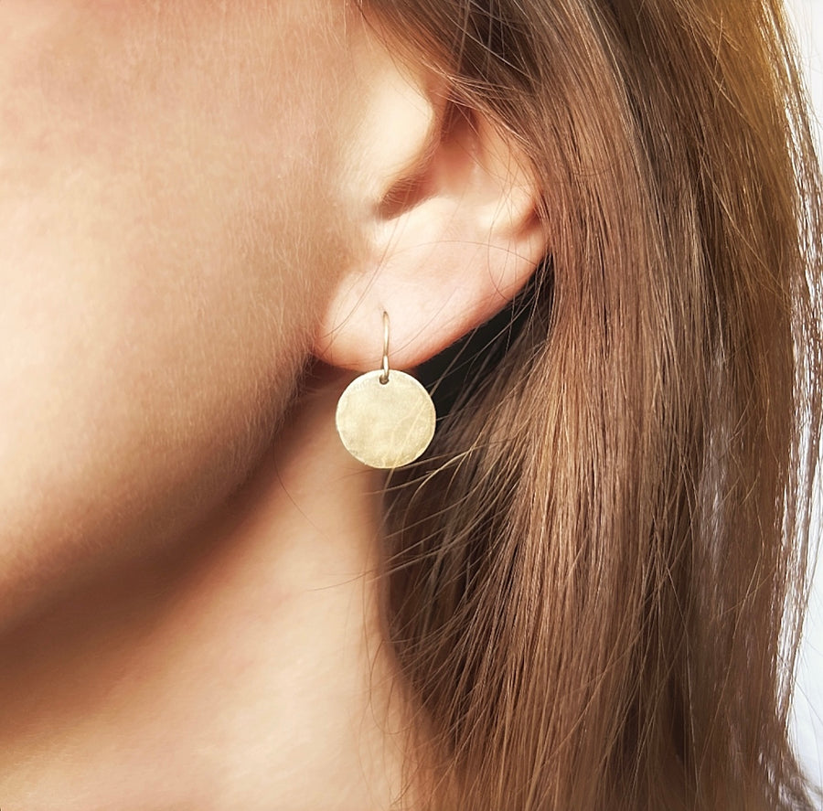 Disc Earrings Gold, Silver, Rose Gold Misuzi - Main Image